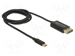 Cable; DisplayPort plug,USB C plug; textile; DisplayPort 1.2