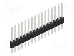 Connector: pin strips; pin header; male; PIN: 16; 1.27mm; THT; 1x16