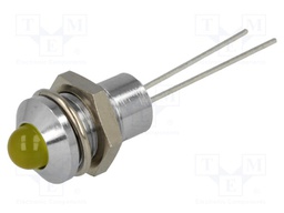 Indicator: LED; prominent; Cutout: Ø8.2mm; IP40; for PCB; brass