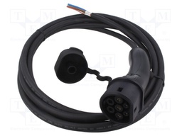 Cable: eMobility; 250V; wires,Type 2; IP54; 5m; 20A; single-phase