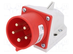 Connector: AC supply 3-phase; socket; male; 32A; 400VAC; IEC 60309