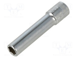 Socket; 6-angles,socket spanner; 6mm; 1/4"; steel; 40L; L: 50mm