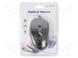 Optical mouse; black; USB A; wired; Features: DPI change button