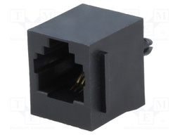 Socket; RJ11; PIN: 4; Cat: 5; Layout: 6p4c; THT; straight