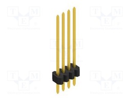 Connector: pin strips; pin header; male; PIN: 4; 1.27mm; THT; 1x4