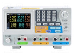 Power supply: programmable laboratory; Channels: 3; 0÷60VDC; 0÷3A