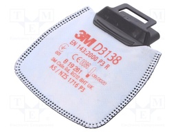 Dust filter; Protection class: P3 R; Series: D3000; 120mm