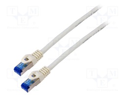 Patch cord; S/FTP; 6a; stranded; CCA; LSZH; grey; 0.5m; 26AWG