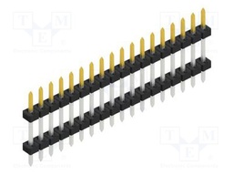Connector: pin strips; pin header; male; PIN: 18; 2mm; THT; 1x18
