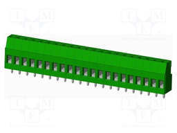 Connector: PCB terminal block; terminal; angled; Plating: tinned
