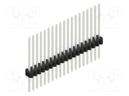 Connector: pin strips; pin header; male; PIN: 19; 1.27mm; THT; 1x19