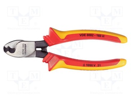 Pliers; cutting,insulated; 160mm