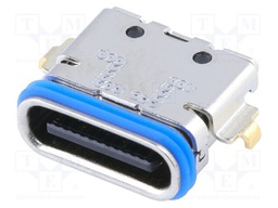 Socket; USB C; on PCBs; SMT; PIN: 24; horizontal; USB 3.1; IPX7; 5A