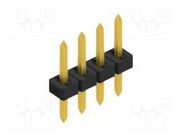 Connector: pin strips; pin header; male; PIN: 4; 2mm; THT; 1x4; 100V