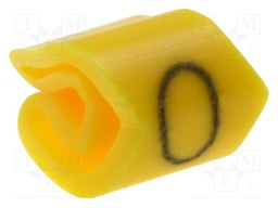 Markers for cables and wires; Label symbol: 0; 3÷5mm; PVC; yellow