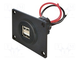 Automotive power supply; USB A socket x2; 5A; Sup.volt: 12÷24VDC