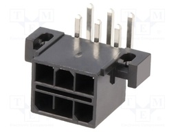 Socket; wire-board; male; Mini-Fit TPA; 4.2mm; PIN: 6; THT; 13A