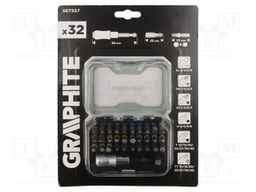 Kit: screwdriver bits; hex key,Phillips,Pozidriv®,slot,Torx®