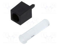 Fiber for LED; round; Ø3.6mm; Front: convex; flexible; silicone