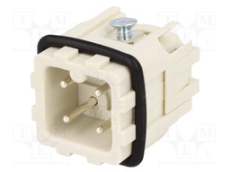 Connector: HDC; contact insert; male; S-A; PIN: 4; 3+PE; size 3A