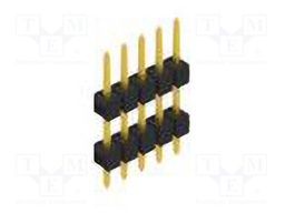 Connector: pin strips; pin header; male; PIN: 5; 2.54mm; THT; 1x5