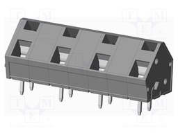 Connector: PCB terminal block; terminal; angled 45°; on PCBs