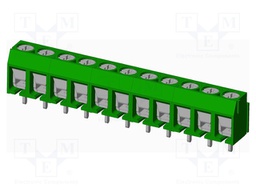 Connector: PCB terminal block; terminal; Plating: tinned; on PCBs