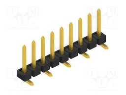 Connector: pin strips; pin header; male; PIN: 9; 2.54mm; SMT; 1x9