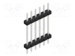 Connector: pin strips; pin header; male; PIN: 6; 2mm; THT; 1x6; 100V