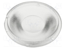 LED lens; round; colourless; 15°