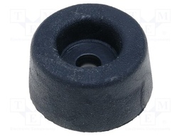 Foot; H: 9mm; black; PVC; Dim: Ø17.5mm; Ømount.hole: 3.2mm
