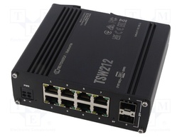 Switch Ethernet; managed; Number of ports: 10; 7÷57VDC; IP30; TSW