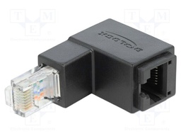 Transition: adapter; Cat 6; RJ45 socket,RJ45 down angled plug