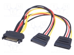 Cable: SATA; SATA plug,SATA L-Type plug x2; 0.2m; V: SATA III