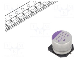 Polymer Aluminium Electrolytic Capacitor, OS-CON, 150 µF, 10 V, Radial Can - SMD, OS-CON SVP Series