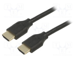 Cable; HDCP 2.2,HDMI 2.1; HDMI plug,both sides; PVC; 1m; black