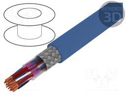 Wire; JE-LiYCY; 16x2x0,5mm2; aluminium foil,tinned copper braid