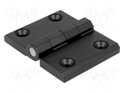 Hinge; Width: 76mm; zinc and aluminium alloy; black; H: 60mm