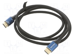 Cable; HDMI 2.1; HDMI plug,both sides; PVC; textile; Len: 1.5m