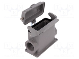 Enclosure: for rectangular connectors; Han; size 16B; with latch