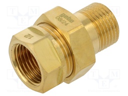 Male-female,flat,with seal; brass CW617N; Thread: G 1/2"; BR