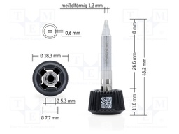 Tip; chisel; 1.2mm; longlife; for soldering station