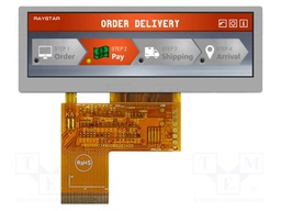 Display: TFT; 3.9"; 480x128; Illumin: LED; Dim: 105.5x37x3.05mm