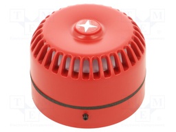 Signaller: sound; red; Ø93x63mm; -25÷70°C
