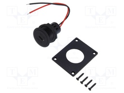 USB power supply; USB C socket,USB C Power Delivery; 3A; black