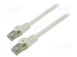 Patch cord; F/UTP; 5e; stranded; CCA; PVC; grey; 15m; 26AWG; Cores: 8