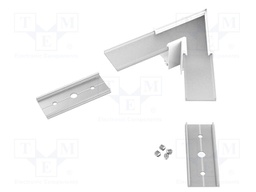 Connector 60°; white; aluminium,polycarbonate