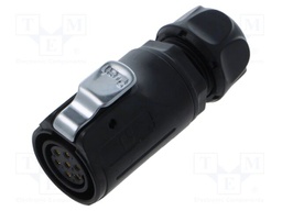 Connector: circular; Quicklock; plug; female; straight; PIN: 5; 250V
