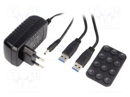 Hub USB; USB 1.1,USB 2.0,USB 3.0; black; Number of ports: 4; 0.4m