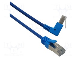 Patch cord; F/UTP; Cat: 6; RJ45 plug,RJ45 down angled plug; Cu; 5m